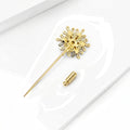 Gold Plated Copper Snowflake Brooch Pin For Women's Fashion Apparel view 3