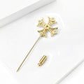 Real Gold Plated Copper Cross Brooch Pin For Fashion Apparel view 3