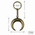 Zinc Alloy Crescent Horn Pendant Keychain Bag Charm Gift view 2