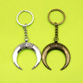 Zinc Alloy Crescent Horn Pendant Keychain Bag Charm Gift view 1