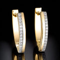 Copper Gold Plated Micro Pave Zircon Geometric V Drop Earrings For Women Cross Border Jewelry view 3