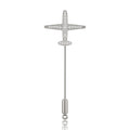 Gold Plated Copper Airplane Brooch Pin For Fashion Apparel view 5