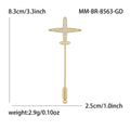 Gold Plated Copper Airplane Brooch Pin For Fashion Apparel view 6