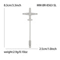 Gold Plated Copper Airplane Brooch Pin For Fashion Apparel view 4