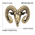 Alloy Vintage Ram Head Brooch Pin For Clothing Accessories view 6