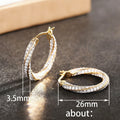 Vintage Hong Kong Style Geometric Round Hoop Earrings, Fashion Metal Ear Cuffs For Women view 4