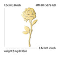 Stainless Steel Rose Brooch Pin For Elegant Womens Apparel Decoration view 6
