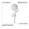 Stainless Steel Rose Brooch Pin For Elegant Womens Apparel Decoration view 4