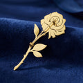 Stainless Steel Rose Brooch Pin For Elegant Womens Apparel Decoration view 3