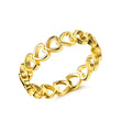 Open Chain Link Ring in Gold and Silver Tones Fashion Jewelry view 1