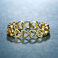 Open Chain Link Ring in Gold and Silver Tones Fashion Jewelry view 2