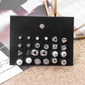 Four Twelve-Pair Mixed Shape Stud Earring Card Sets view 9