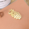Openwork Peacock Charm Pendant With Layered Tail Feathers For Jewelry Making view 6