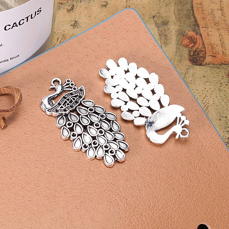 43x22mm Alloy Peacock Display Charm Pendant