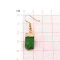 Gold Tone Rectangular Crystal Cluster Hook Earrings in Two Colors view 3