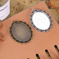 Large Oval Lace Edge Pendant Trays in Four Finishes view 3