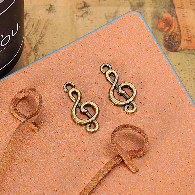 23x11mm Alloy Music Note Charm Pendant