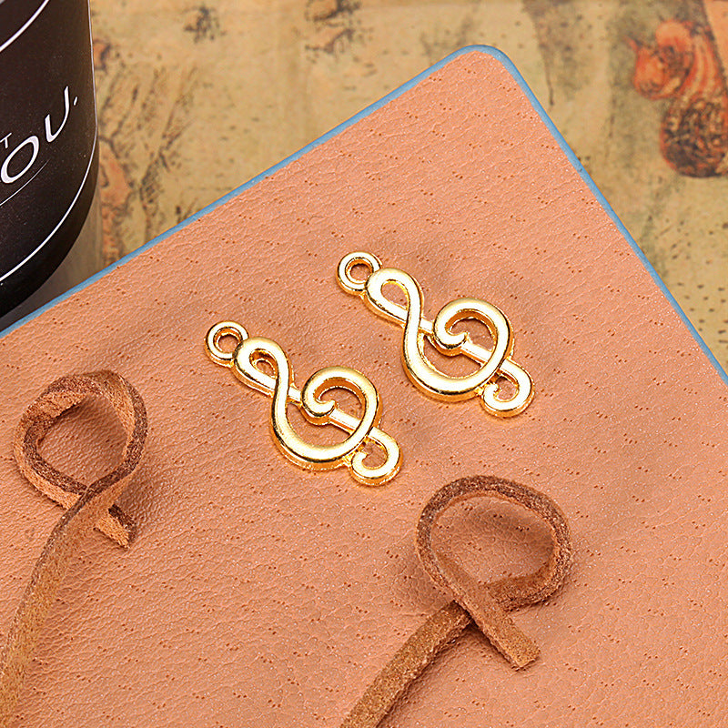 23x11mm Alloy Music Note Charm Pendant