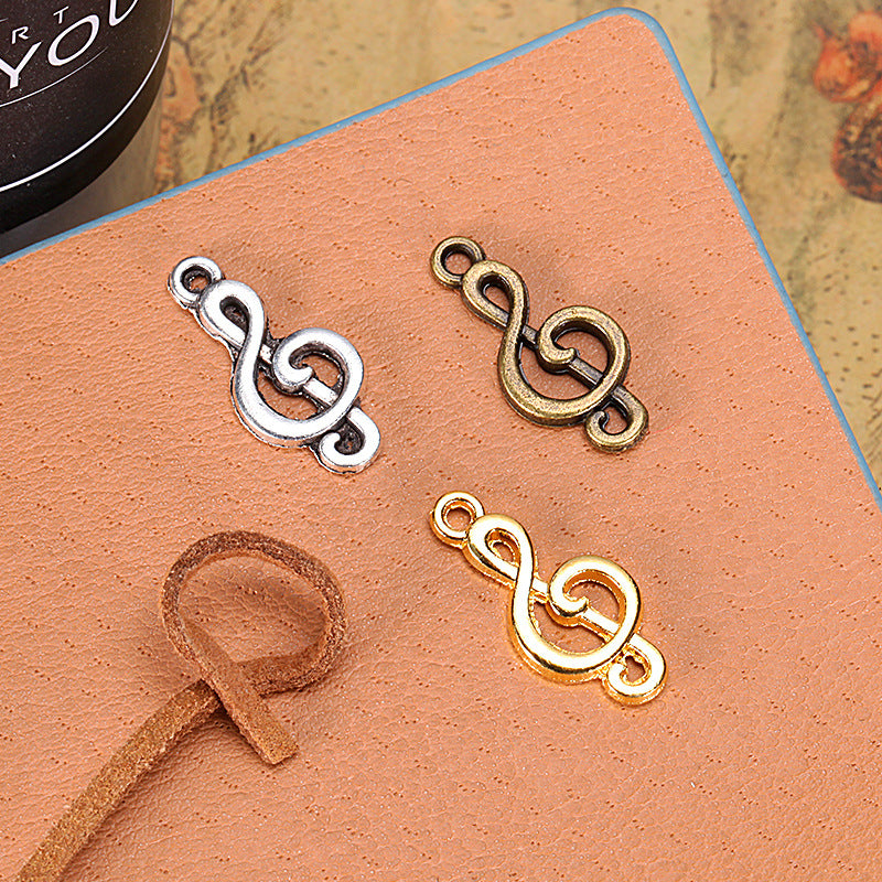23x11mm Alloy Music Note Charm Pendant