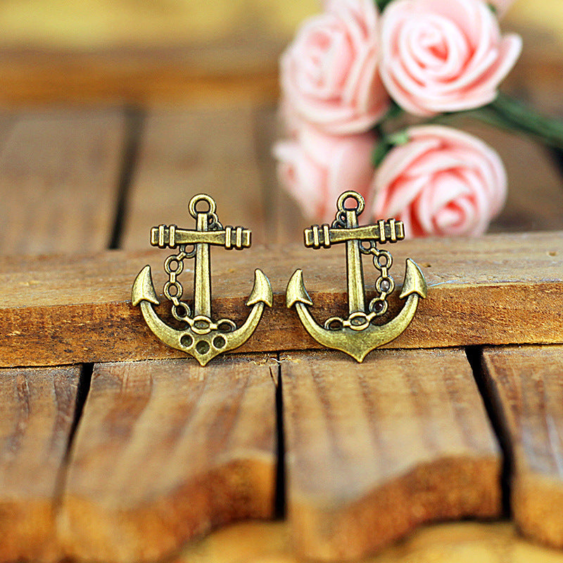 20x24mm Vintage Alloy Anchor Charm Pendant