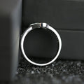 Silver-Tone Double Heart Ring With Clear Crystal Accents view 4