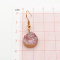 Gold Tone Small Round Crystal Cluster Hook Earrings in Two Colors view 4