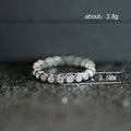 Silver Bezel Bubble CZ Eternity Band Thin Stacking Ring view 5