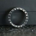 Silver Bezel Bubble CZ Eternity Band Thin Stacking Ring view 4