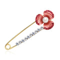 Gold Tone Silver Tone Flower Five Designs Metal Brooch Pin view 2