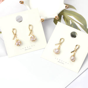 Gold-Tone Wire-Wrapped Pink Pearl Drop Earrings, Sold as a Pair