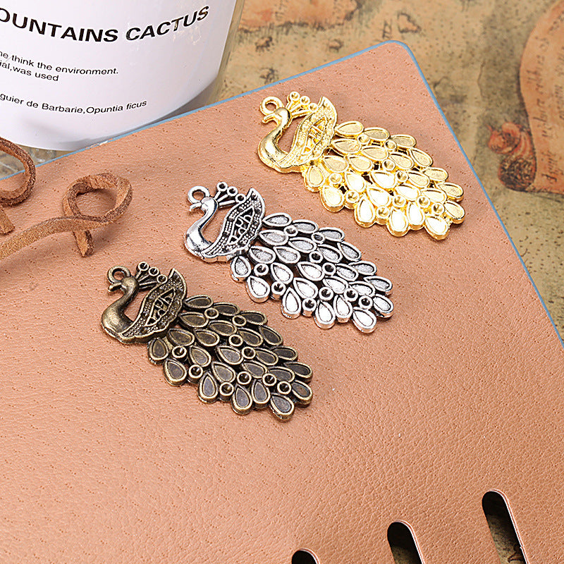 43x22mm Alloy Peacock Display Charm Pendant