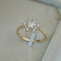 Snowflake Clear Crystal Ring in Three Metal Tones Fashion Jewelry view 2