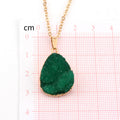 Gold Tone Irregular Teardrop Crystal Cluster Pendant Necklaces in Ten Colors view 5