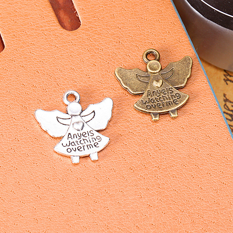 Alloy Angel Girl Charm Pendant 20x19mm for DIY Jewelry