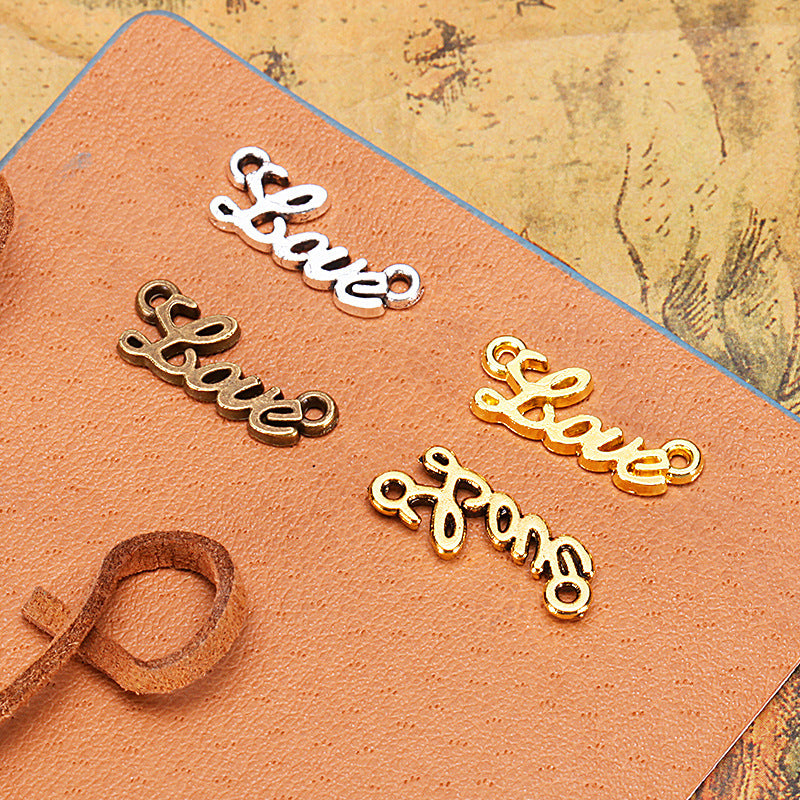 Vintage LOVE Letter Connector Charm 20x8mm