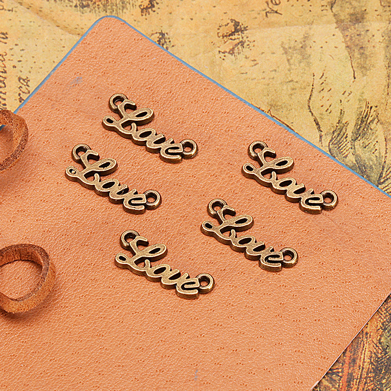 Vintage LOVE Letter Connector Charm 20x8mm