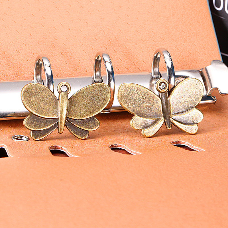 28x18mm Vintage Alloy Butterfly Charm Pendant