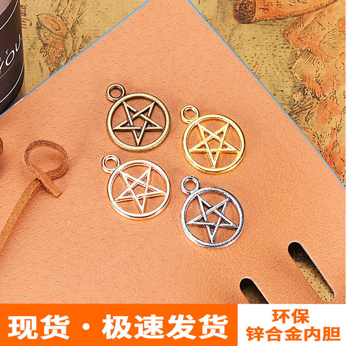 20mm Vintage Alloy Star Charm Pendant