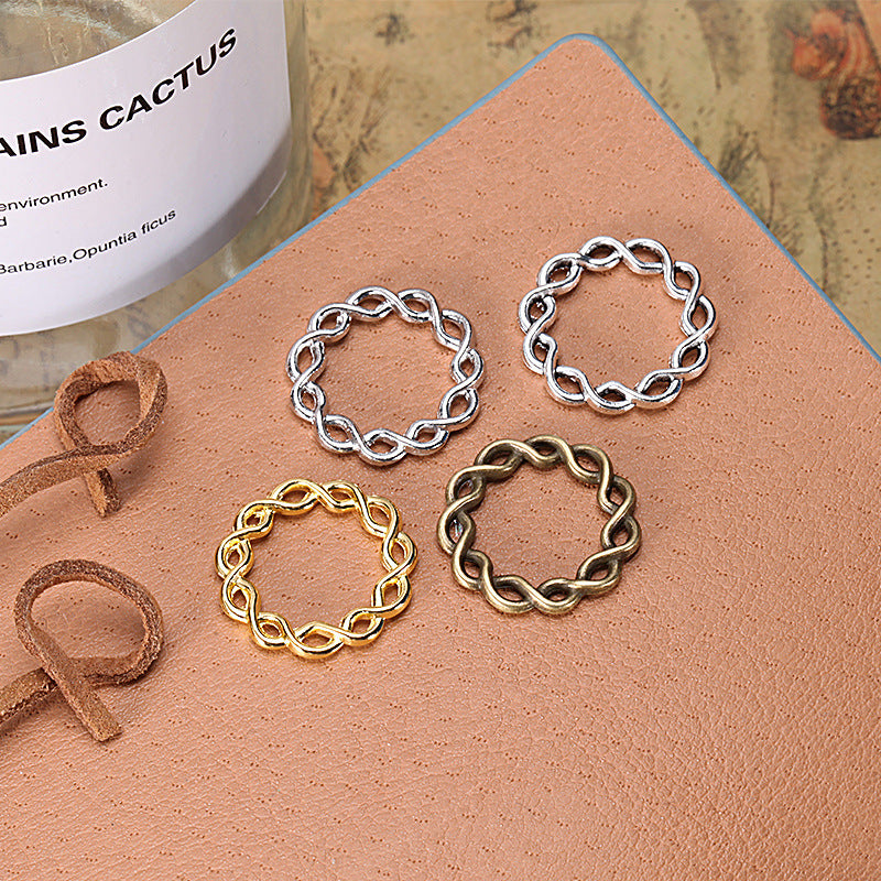 20mm Twisted Alloy Ring Connector Pendant