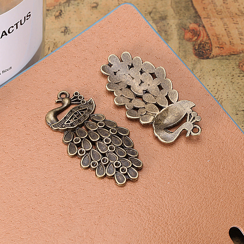 43x22mm Alloy Peacock Display Charm Pendant