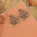 20mm Vintage Alloy Star Charm Pendant