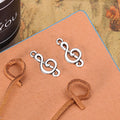 Treble Clef Metal Charms in Gold Bronze and Silver Tones view 3