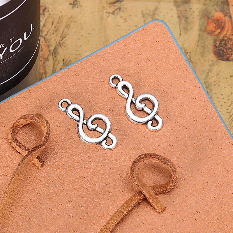 23x11mm Alloy Music Note Charm Pendant