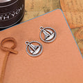 Round Sailboat Alloy Charms in Three Metal Finishes view 3