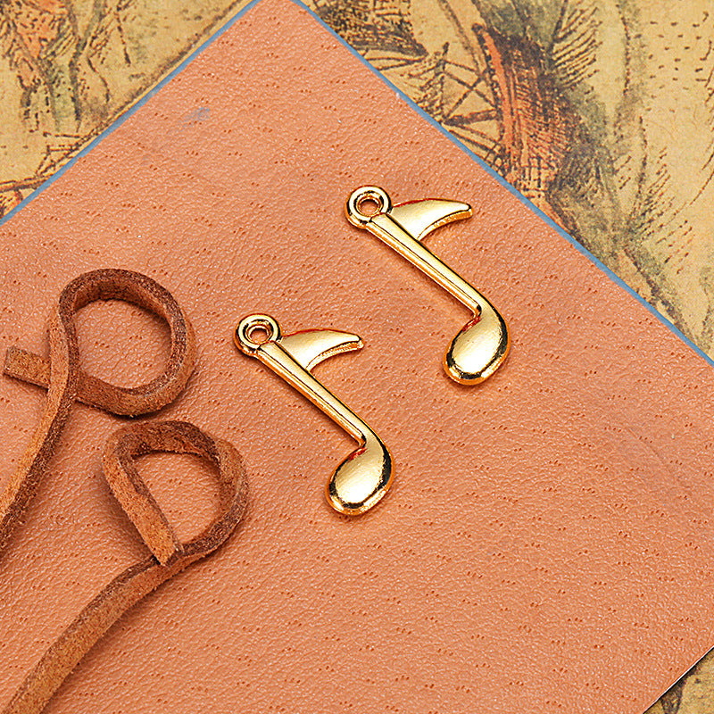 23x13mm Double-Sided Music Note Alloy Charm Pendant