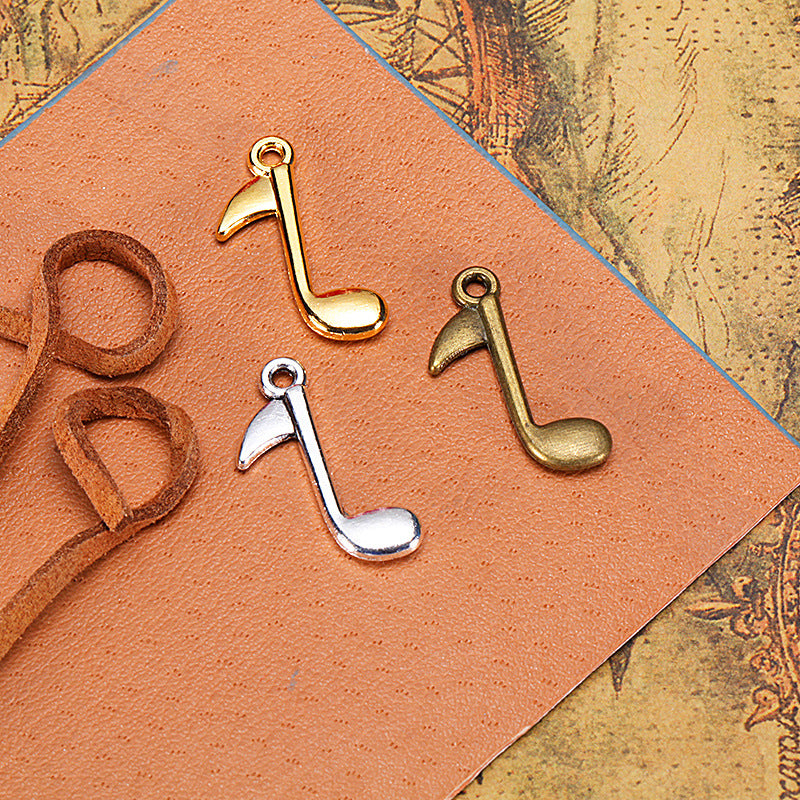 23x13mm Double-Sided Music Note Alloy Charm Pendant