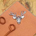 Openwork Reindeer Head Alloy Charms in Three Metal Finishes view 7