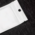 White Pearl Finish Zip Hanging Jewelry Packaging Bag view 4