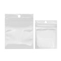 White Pearl Finish Zip Hanging Jewelry Packaging Bag view 5