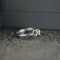 Two Tone Interlocking Heart Open Ring Fashion Jewelry view 3